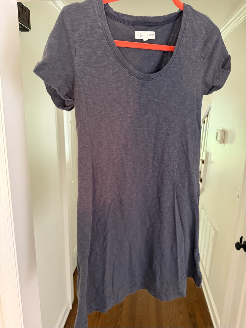 Lou & Grey Slate Blue Scoop Neck Tee Dress
